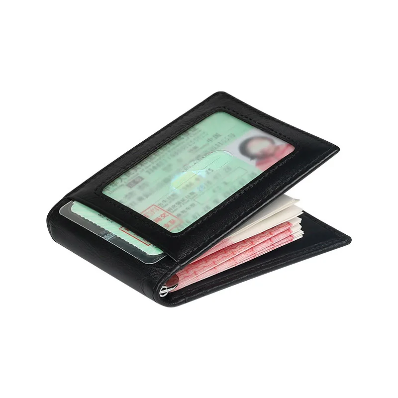 Мужской кошелек из натуральной кожи мужской модный ID держатель для кредитных