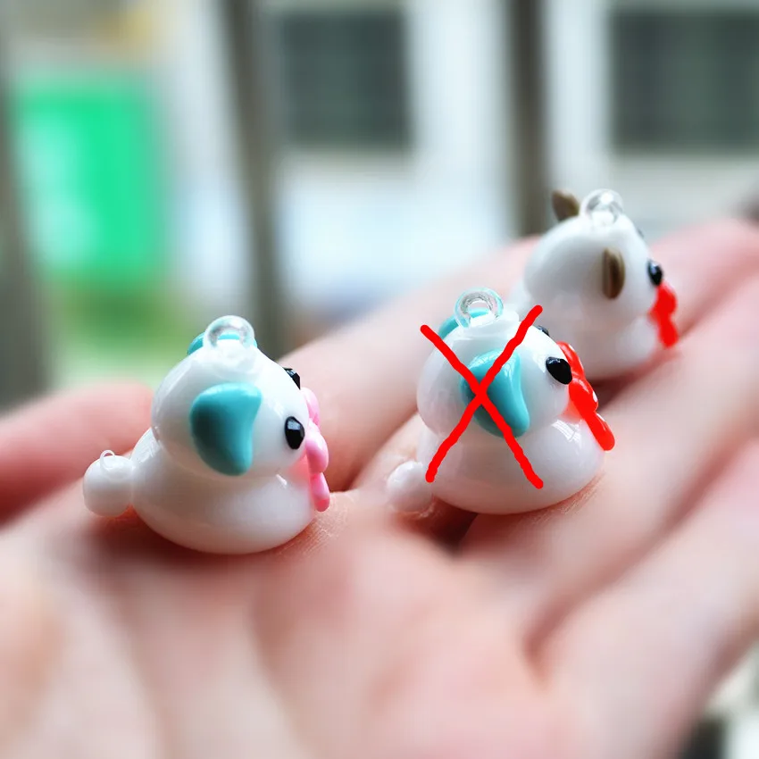 

DIY Pendant For Keychain Accessory 3colors Mixed 12pcs(It Is Soft) 18mm White Color Silicone Charms