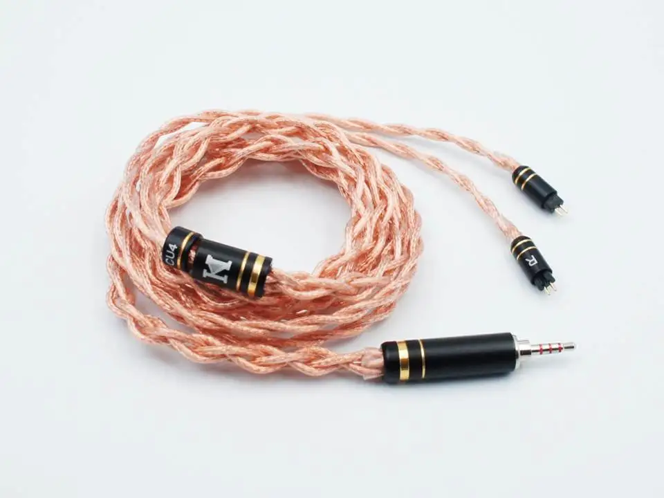 Однокристальный медный Hi-Fi аудиофил IEM кабель is Audio CU4 4 Share 115 ядер высокой чистоты |