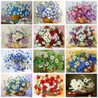 Набор для рисования по номерам на холсте, с цветами