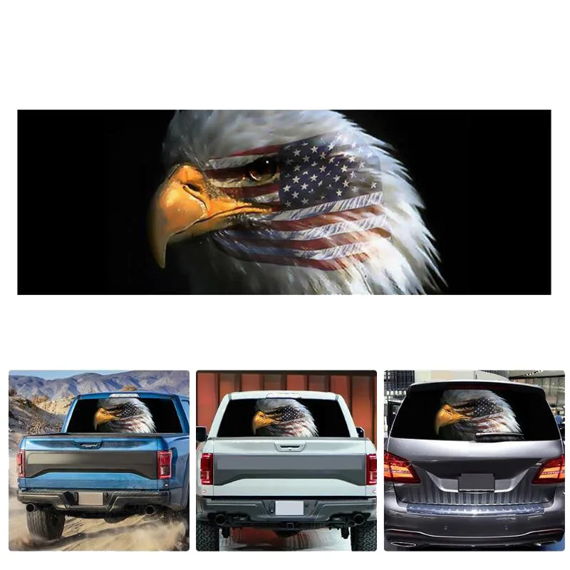 

American Flag Eagle Graphic for Truck Jeep Suv Pickup 3D Rear Windshield Decal Sticker Decor Rear Window Glass Poster