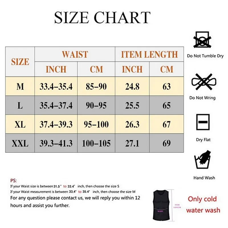 

HEFLASHOR Slimming Belt Belly Men Slimming Vest Body Shaper Neoprene Abdomen Fat Burning Shaperwear Waist Sweat Corset
