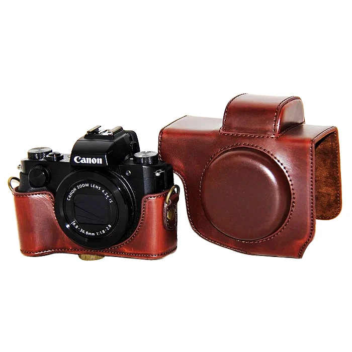 Полный корпус Fit pu кожаный чехол для цифровой камеры сумка крышка для Canon Powershot G5X G5 X с ремешком
