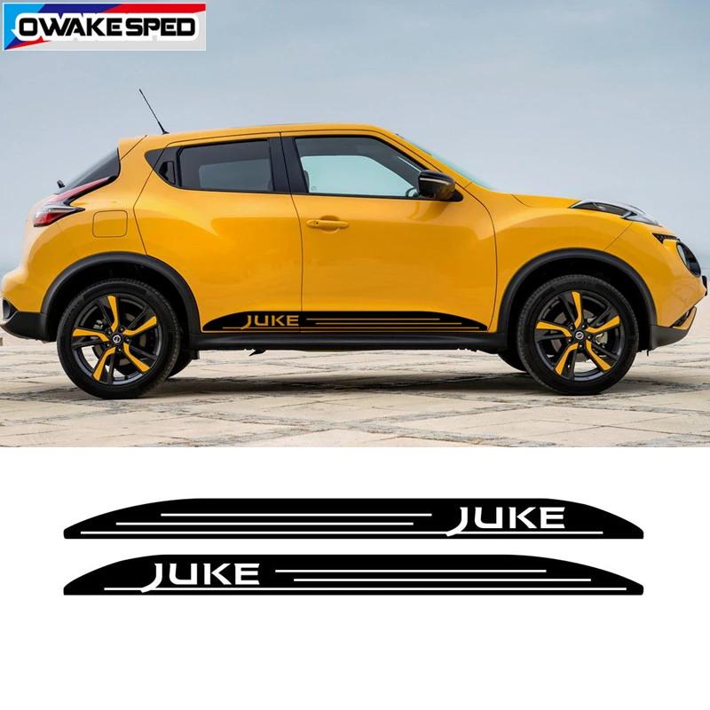 Двусторонние гоночные полосы для Nissan JUKE NISMO наклейки на юбку двери автомобиля