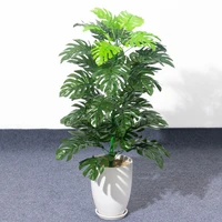 90cm large artificial palm tree fake plants silk monstera leaves tropical fan leafs tall coconut tree branch for home room decor