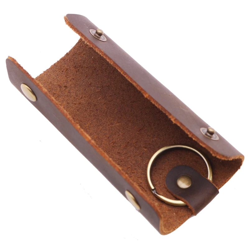 Handmade Genuine Leather Key Wallet Men Women Holder Keychain Pouch Purse Designer Housekeeper Car Small Key Case Keys Pouch