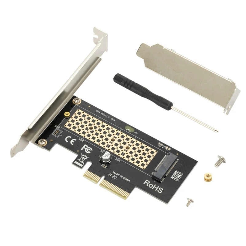 PCI Express Expansion Card Desktop SSD Controller M.2 NVME to PCIe X4 Hard Disk Adapter Add On Cards For 2230-2280 SSD