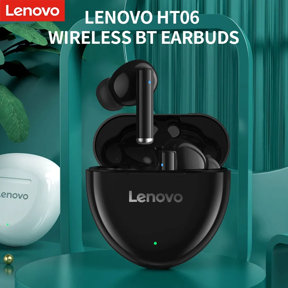 

TWS-наушники Lenovo HT06 с поддержкой Bluetooth и сенсорным управлением