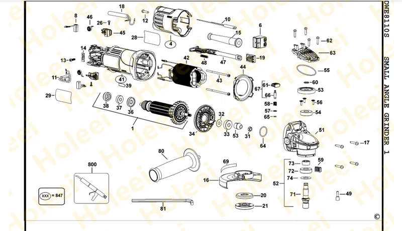 Шестигранный ключ 6 мм для DEWALT DWE4263 DWE4277 DWE8110S DWE8111S DWE8210P DWE8210S DWE8211S DWE8212S DWE8310S N107295 |
