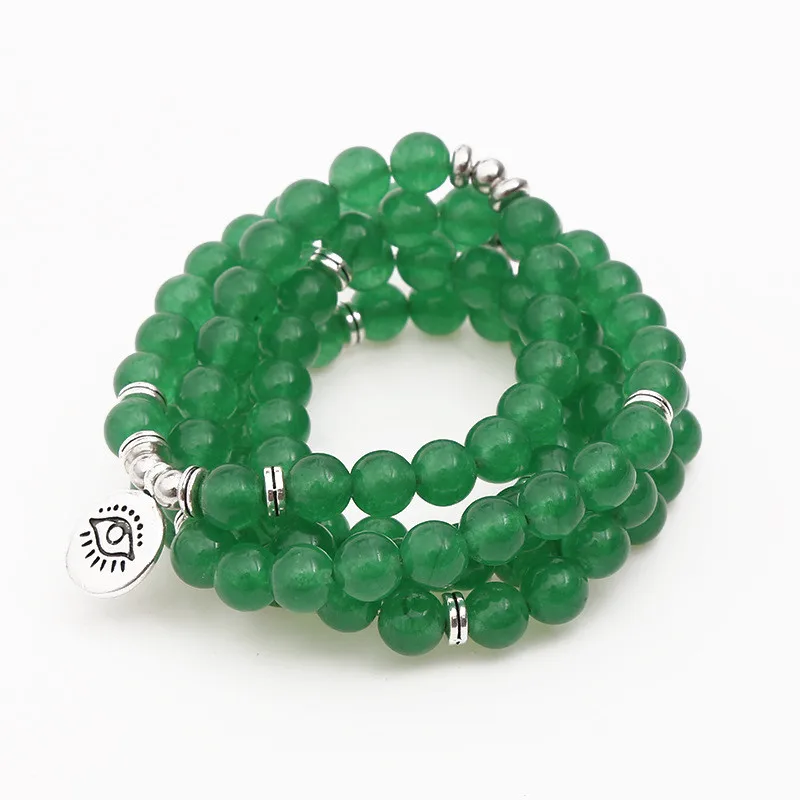 

GVUSMIL Fashion Women`s bracelet beads with Lotus OM Buddha Charm Yoga Bracelet 108 mala necklace dropshipping
