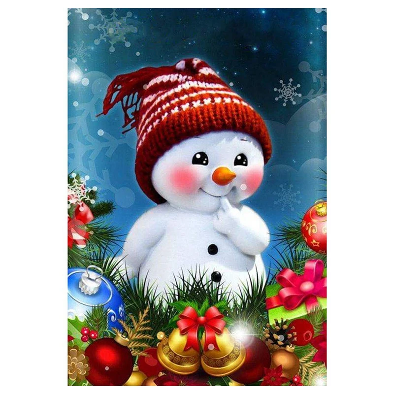 

DIY 5D Diamond Painting Kits Full Drill Christmas Snowman Diamond Painting for Beginner Adults Arts Home Wall Decor