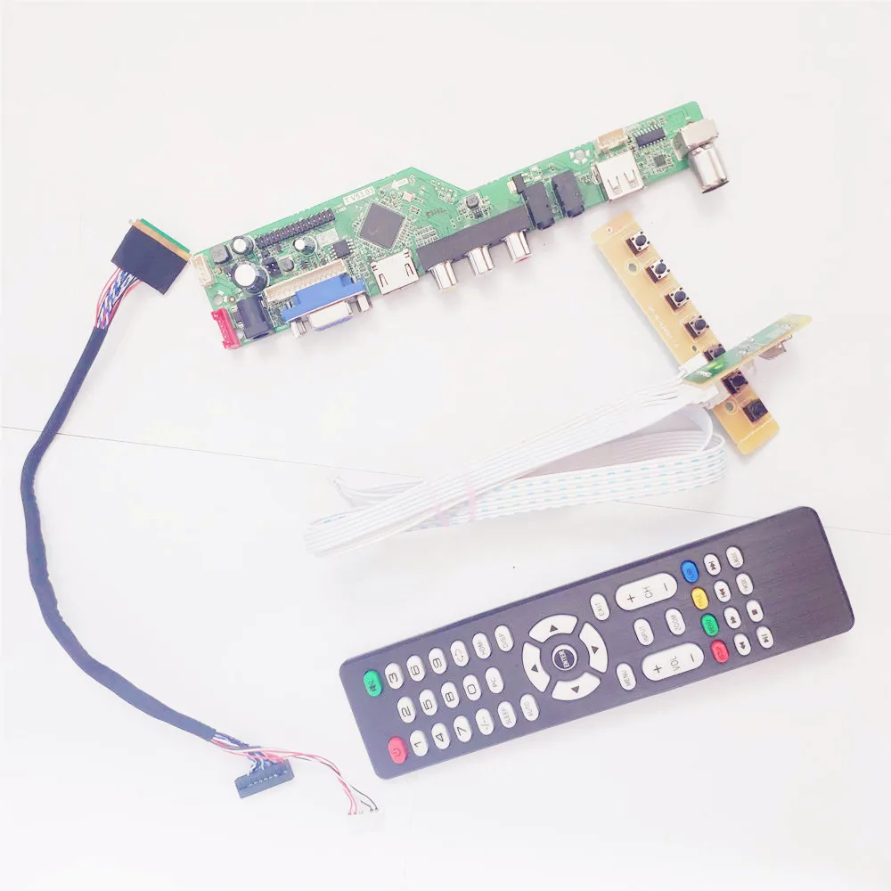 Для B173RW01 V3 V4 V5 LVDS 40Pin WLED 1600*900 17 3 &quotVGA + HDMI-совместимый AV USB RF PC T.V56 плата контроллера