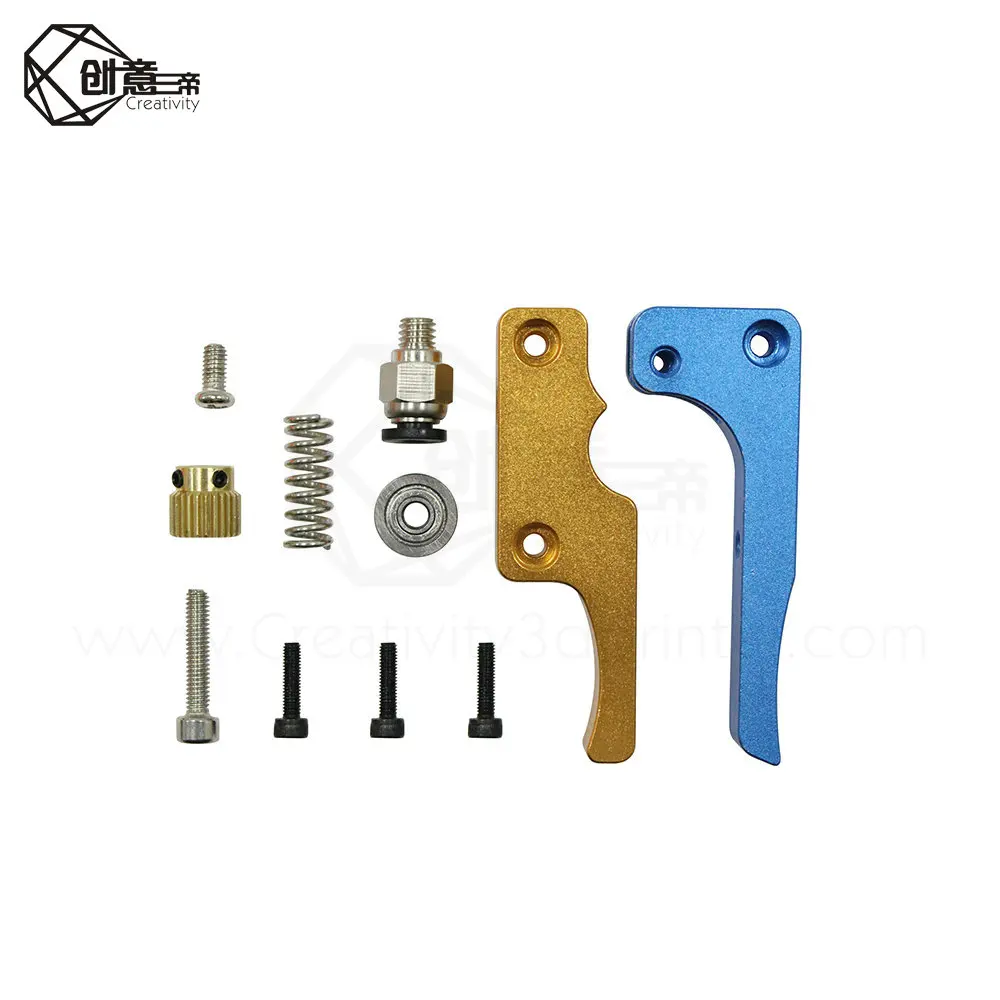 Прямой экструдер Glod Blue MK8 Bowden полностью металлический алюминиевый с