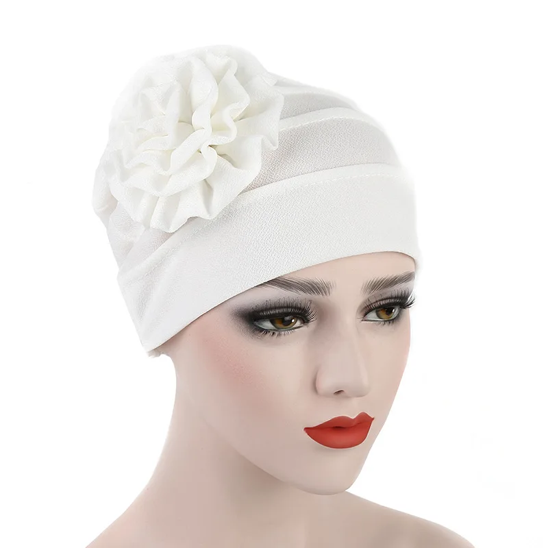 

Women's Hats Spring Summer Floral Beanie Hat Muslim Stretch Turban Hat Cap Hair Loss Headwear Hijib Cap