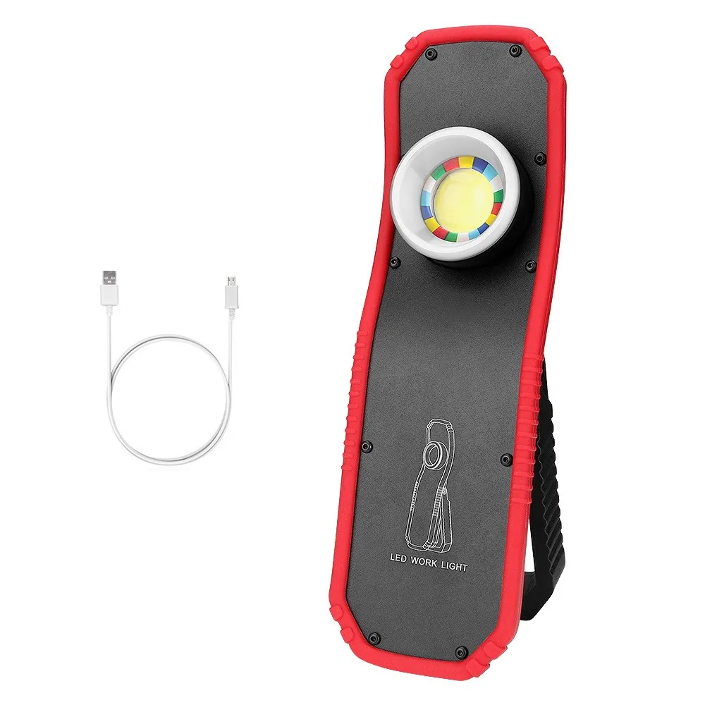 Precio Linterna Led Cob De Trabajo Con Imán USB Recargable, Portátil, Linterna De Camping A Prueba De Agua, Diseño Magnético