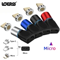 loerss magnetic micro usb adapter for iphone samsung xiaomi micro usb female to type c male cable magnet converters connector