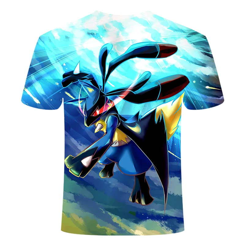 New 3D Movie Detective Pokemon Pikachu T-shirt For Boy/girl Tshirts Fashion Summer Casual Tees Anime Cute Cartoon Clothes