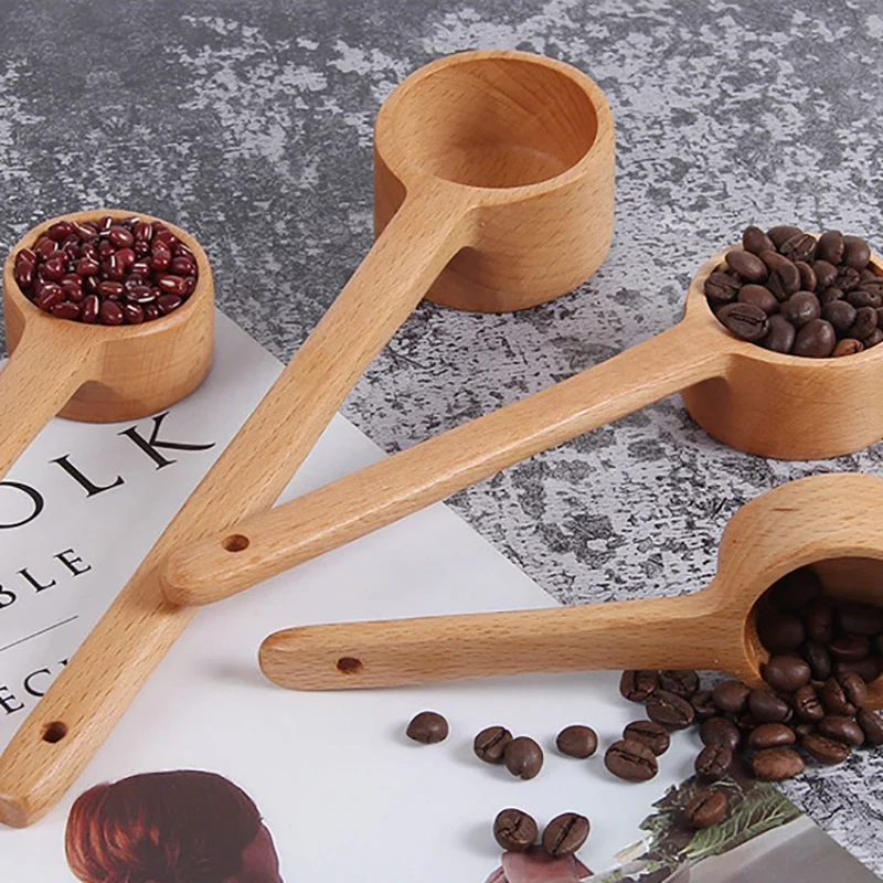 Деревянная ложка с длинной ручкой Кофе Совок чай эспрессо мерная для молотых
