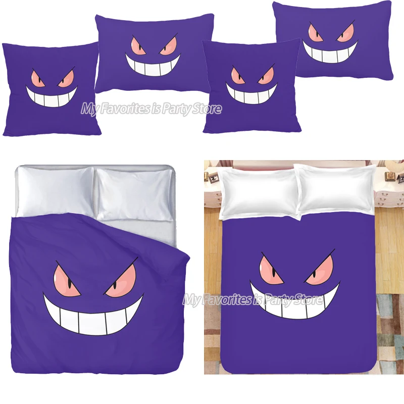 Постельное белье постельное из полиэстера с изображением покемона Пикачу