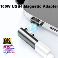 100w 24 pin usb4 gen 3 magnetic type c adapter 5a 8k60hz 40gbps usb c convertor for macbook nintendo laptop thunderbolt 3 4