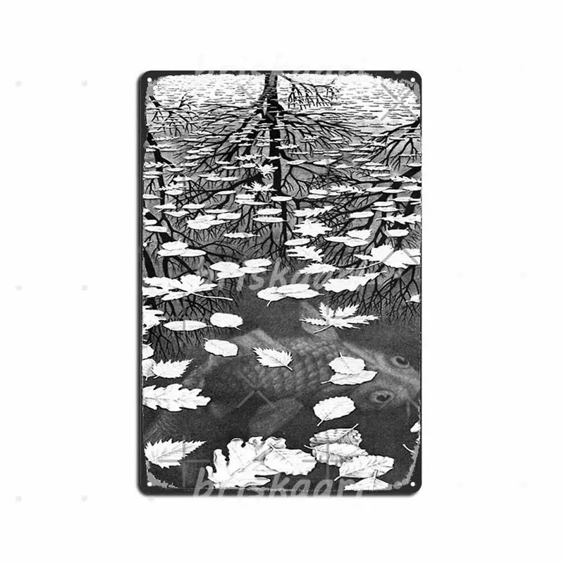 Металлические плакаты Escher украшение для клуба паба гаража Настенный декор