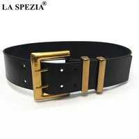 wide belts for dresses real leather women belt vintage pin buckle waist belts women wide black ladies accessories 100cm