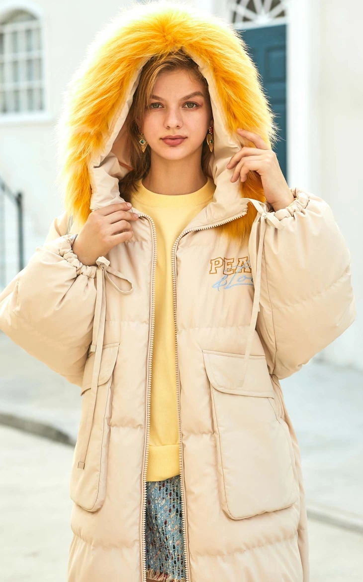 Vero Moda Новое Женское вышитое контрастное пальто средней длины с капюшоном | 319409514