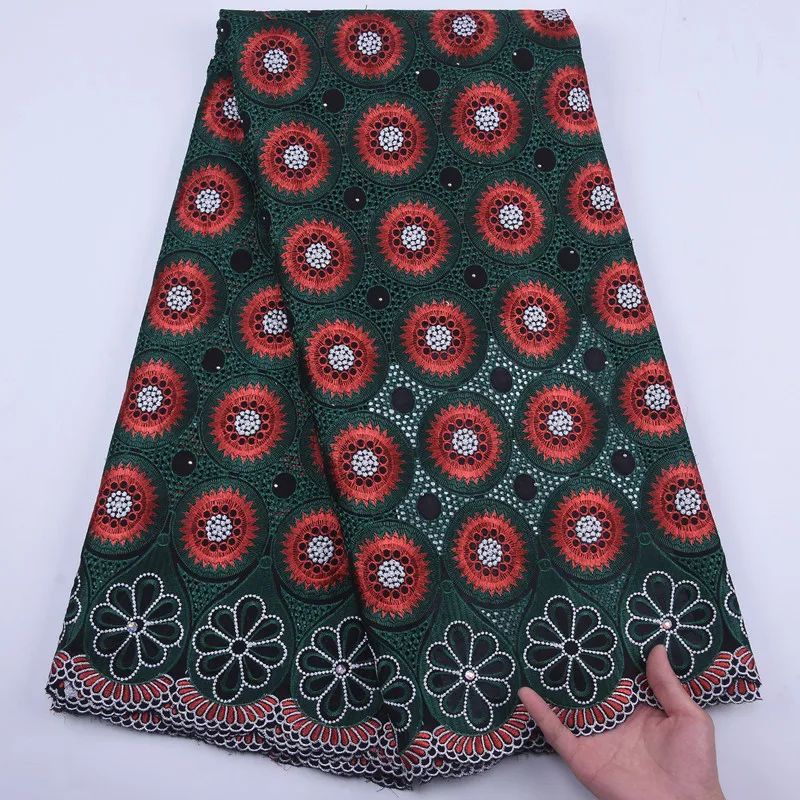 Кружевные африканские кружевные ткани SJD новейшая хлопковая ткань с вышивкой
