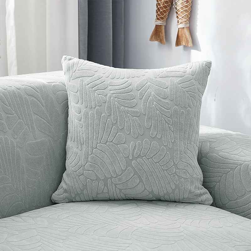 

Leaf pattern sofa cover matching pillowcase