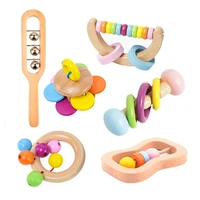 6pcsset montessori toys baby rattle crib toys ids educational crib mobile baby toy for girls waldorf stroller toy infant