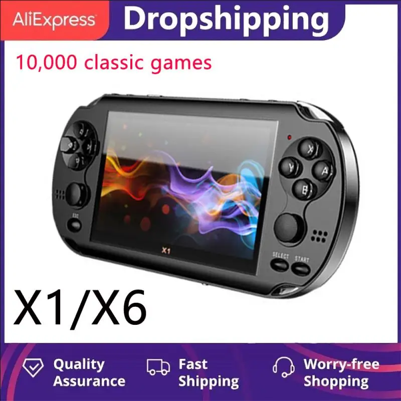 

Handheld Game Console Built-in 10000 Games Video Game Consoles 4.3-inch Classic Dual-Shake Consolas De Videojuegos X1/X6