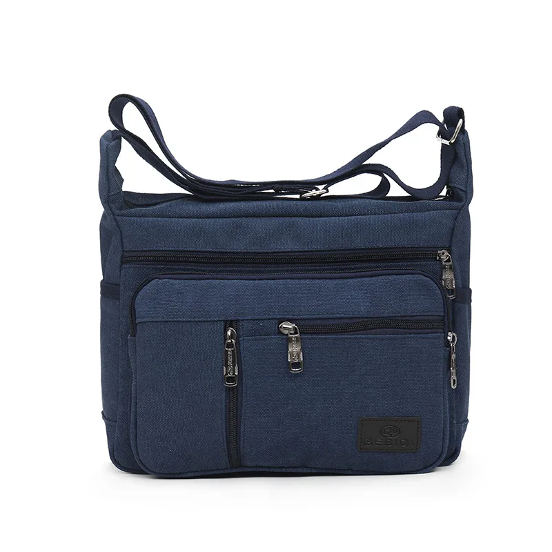 Популярные мужские холщовые сумки через плечо с одним ремешком Мужские на