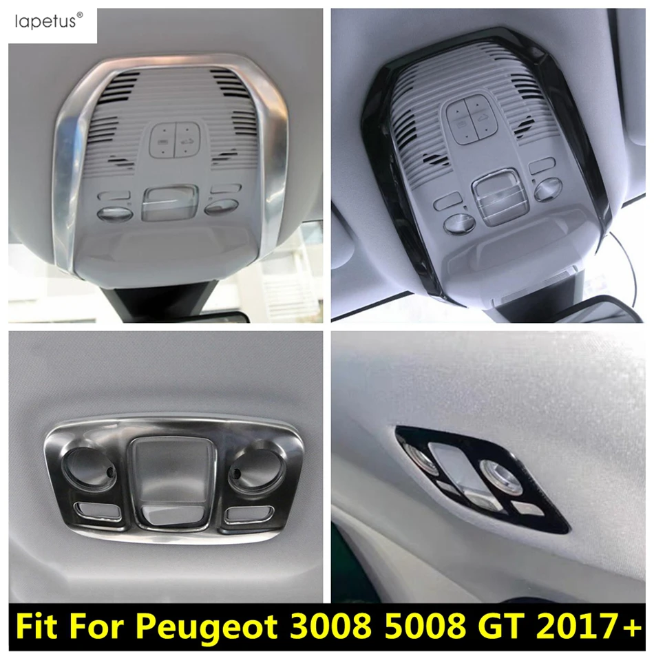 

Декоративная рамка для передней и задней лампы для чтения Peugeot 3008 5008 GT 2017-2022, аксессуары из нержавеющей стали для интерьера