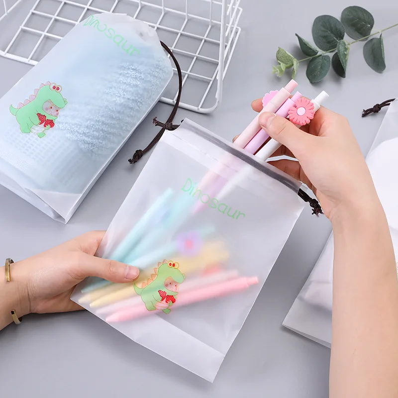 Милый мультяшный маленький динозавр сумка на шнурке органайзер для одежды