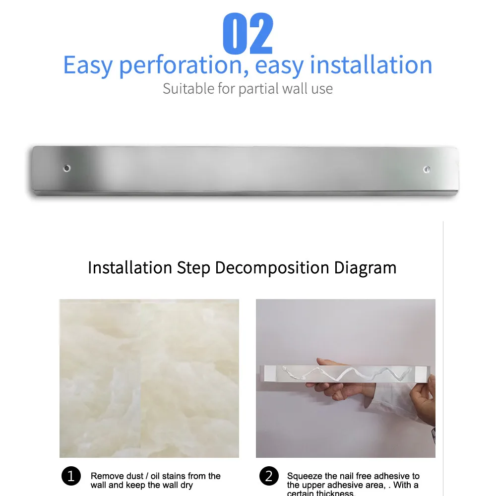 Дамасская Магнитная стойка для ножей 18 дюймов магнитный настенный держатель