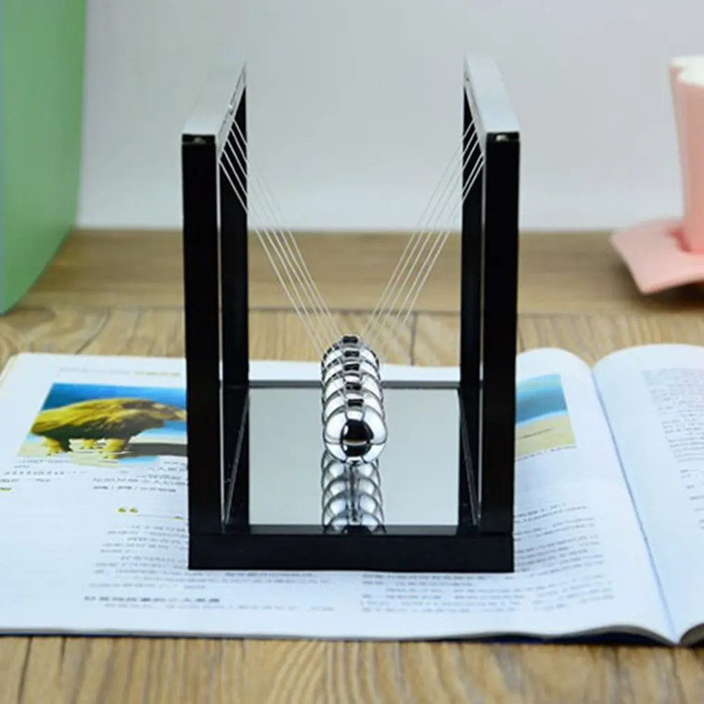 School Children Swing Pendulum Plastic Early Development Educational Desk Toy Newtons Cradle Steel Balance Physics Ball | Дом и сад