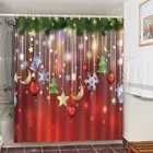 Рождественское украшение, Полиэстеровая занавеска для душа, с принтом, для домашнего декора, с изображением снега, водонепроницаемая, моющаяся занавеска для ванны