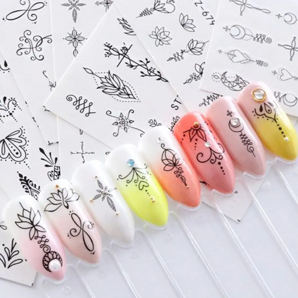 

Наклейки для ногтей в виде цветка