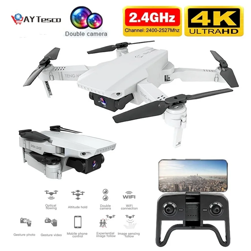 

KF609 RC drone plane HD 4k WiFi real-time transmission fpv video live recording dual camera height keeping MINI drone quadcopter