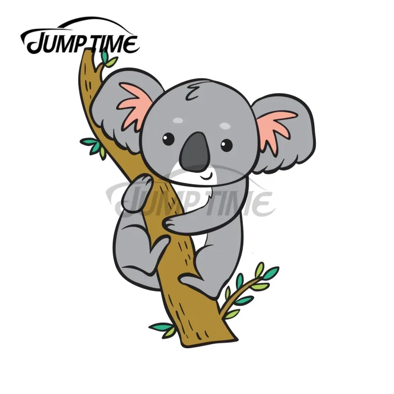 

JumpTime 13 x 6.5 cm For Koala Looks From The Tree Personality Creative Car Stickers Vinyl Graffiti Sticker Body for Car Decal
