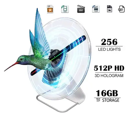AUSIDA 30 см, 3D Голограмма, вентилятор, рекламный проектор, световой дисплей, голографический Аккумуляторный перезаряжаемый Настольный светодиодный вентилятор