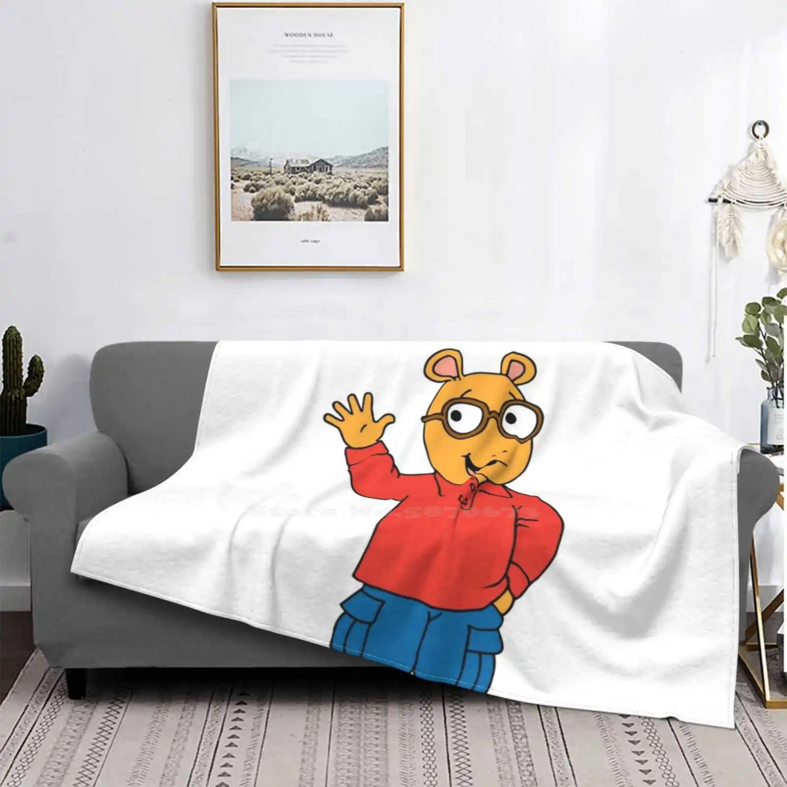 Артур чтения по низкой цене новый принт Новинка модное мягкое теплое одеяло