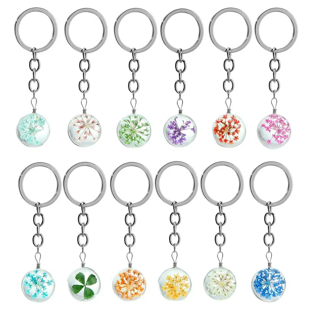 SONGDA МИЛЫЙ натуральный сушеный брелок &quotЦветок&quot Вишня цветет бессмертный