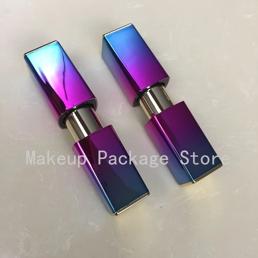 

10/30/50pcs 12.1mm Magnetic Buckle Gradient Blue Pink Empty Lipstick Tube Lip Balm Container Lipstick Shell Packaging Cosmetics