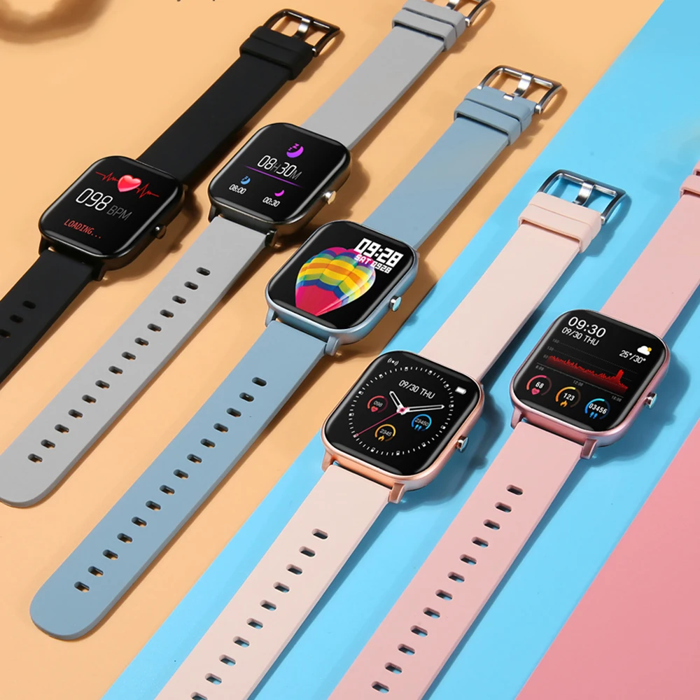 

Hestia P8 Smart Watch Men Women 1.4 inch Full Touch Fitness Tracker Heart Rate Monitoring Sports Watches GTS for Xiaomi Huawei