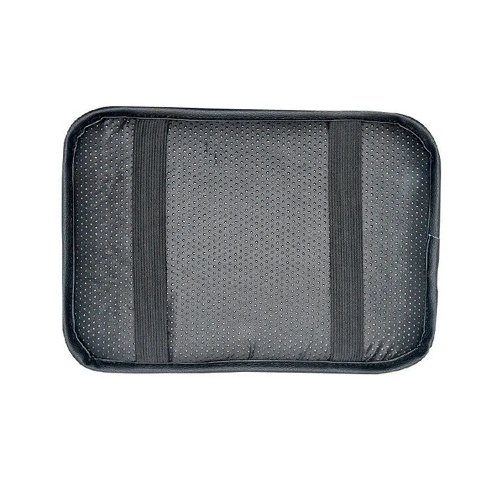 

1PC Armrest Pad Accessories Armrest Cushion Black Car Center Console Box PU Leather Universal