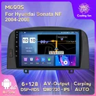 Автомагнитола 6G + 128G RDS 4G LTE Carplay Android 10 для Hyundai SONATA NF 2004-2008 мультимедийный видеоплеер навигация GPS 2 din