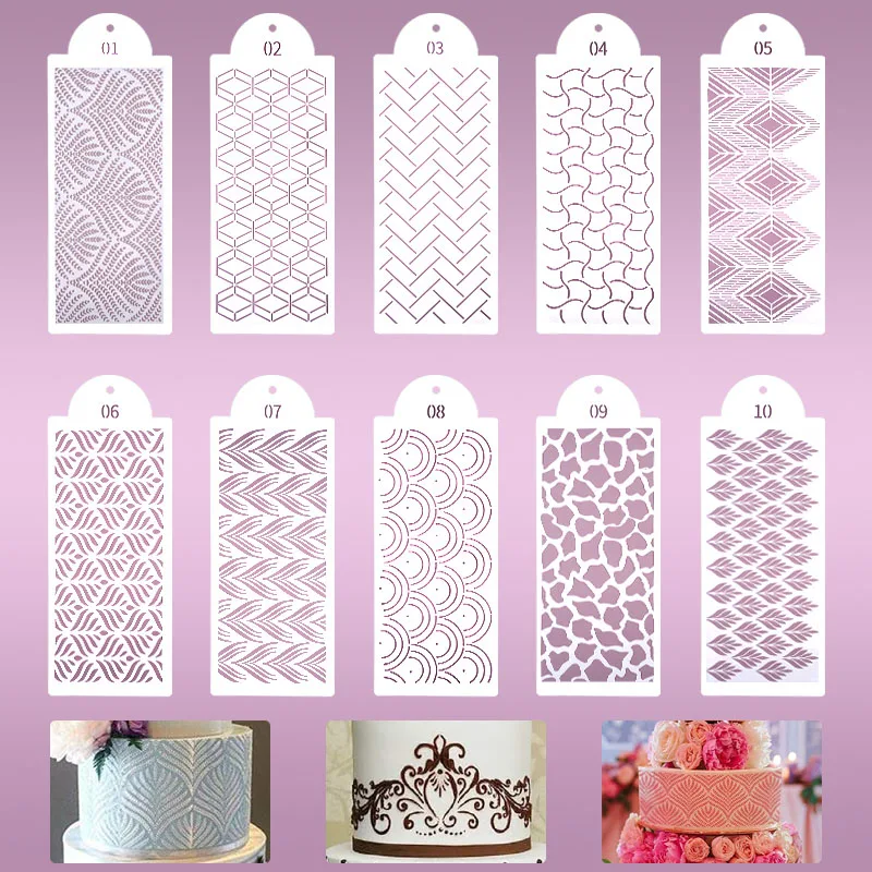 Fondant Cake Mesh Stencil Stamps Stencils Embossing For Decorating Tool Plastic Spray Mold Cookies Chocolate Drawing Painting | Дом и сад