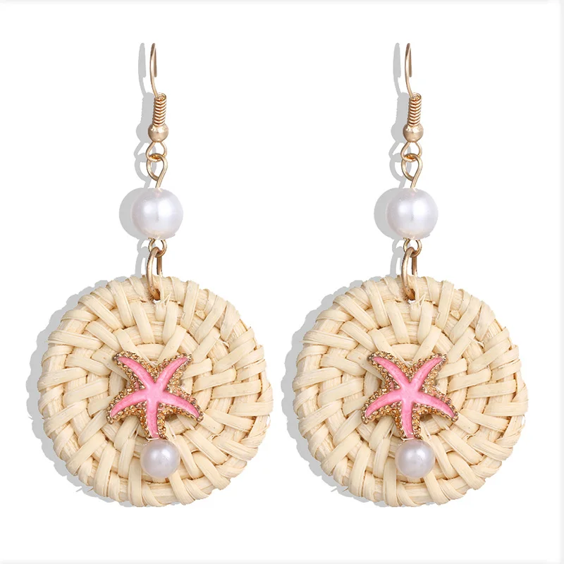 VKME fashion shell earrings set ladies bohemian flowers long tassel earrings 6 pairs / set ladies Brincos Beach Jewelry - Окраска металла: ZL0000627-1