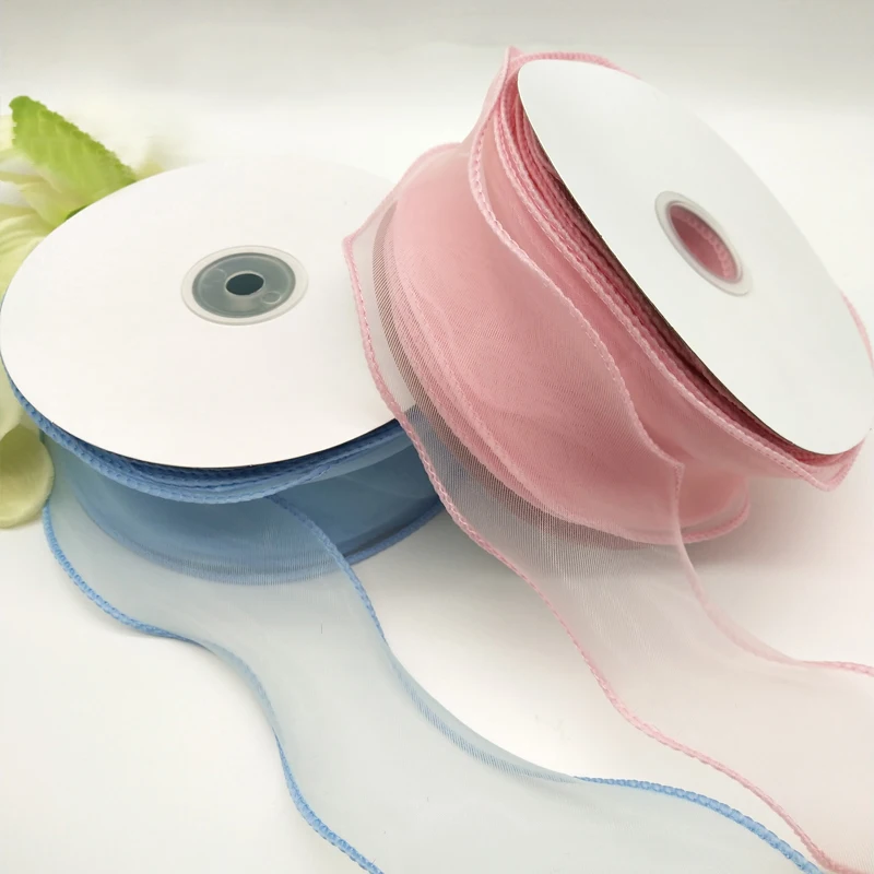 Лента из органзы с волнистыми краями 5 метров 50 мм | Дом и сад